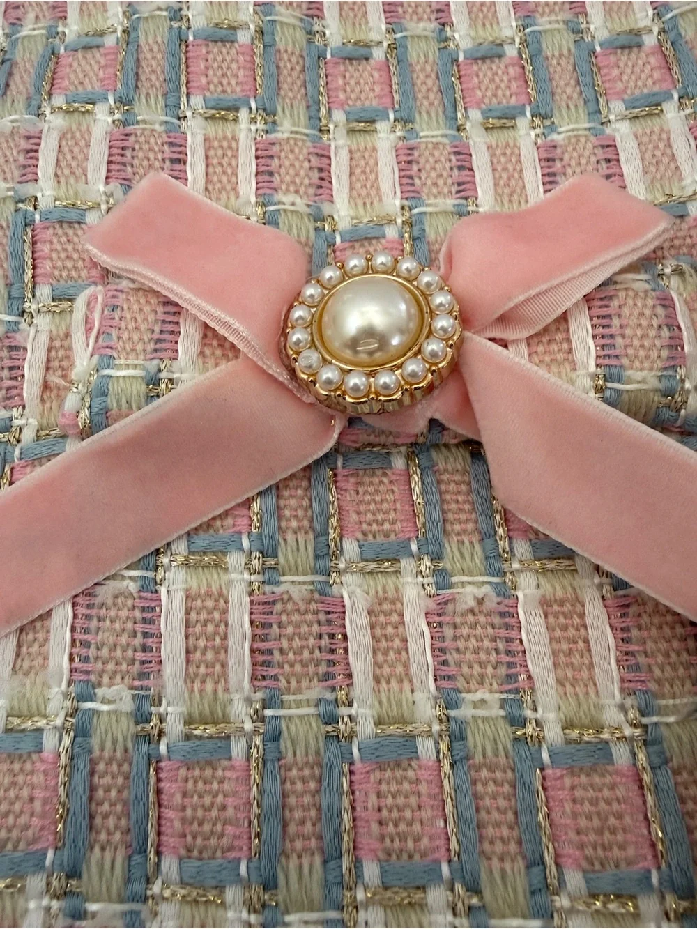 Girls' Pink Tweed Bow-Trim Jacket by BMG